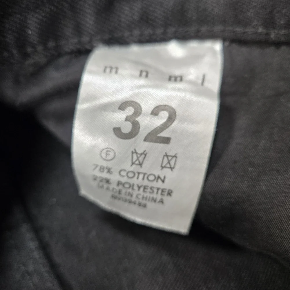 Mnml Jeans Mens 31x35‎ (tag 32) Black Skeleton Rhinestone Slim Straight Denim